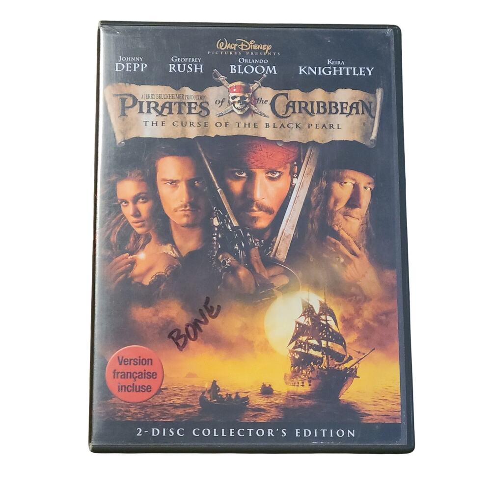Pirates of the Caribbean The Curse of the Black Pearl (DVD,2-Disc)used condition
